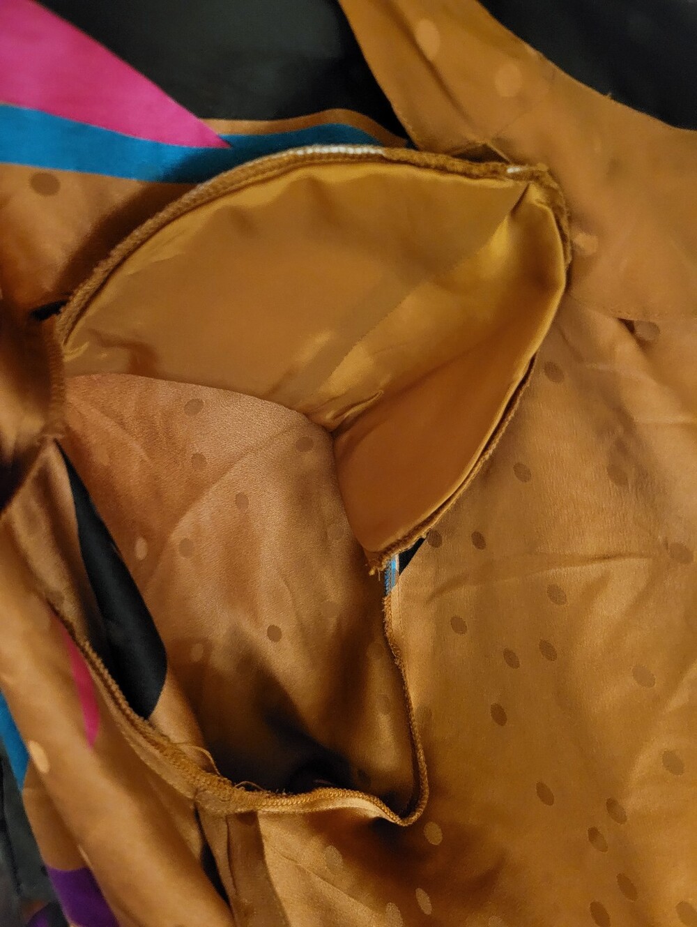 Vintage Hanae Mori 100% Silk Gold Black Statement Jacket - Picture 7 of 8